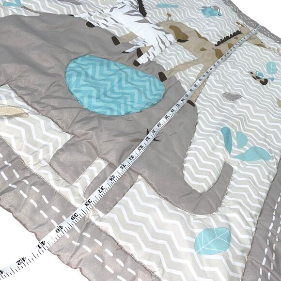 Wowelife Safari Elephant Crib Size Bedding for Baby Boy, Gray and Blue - Picture 6 of 8
